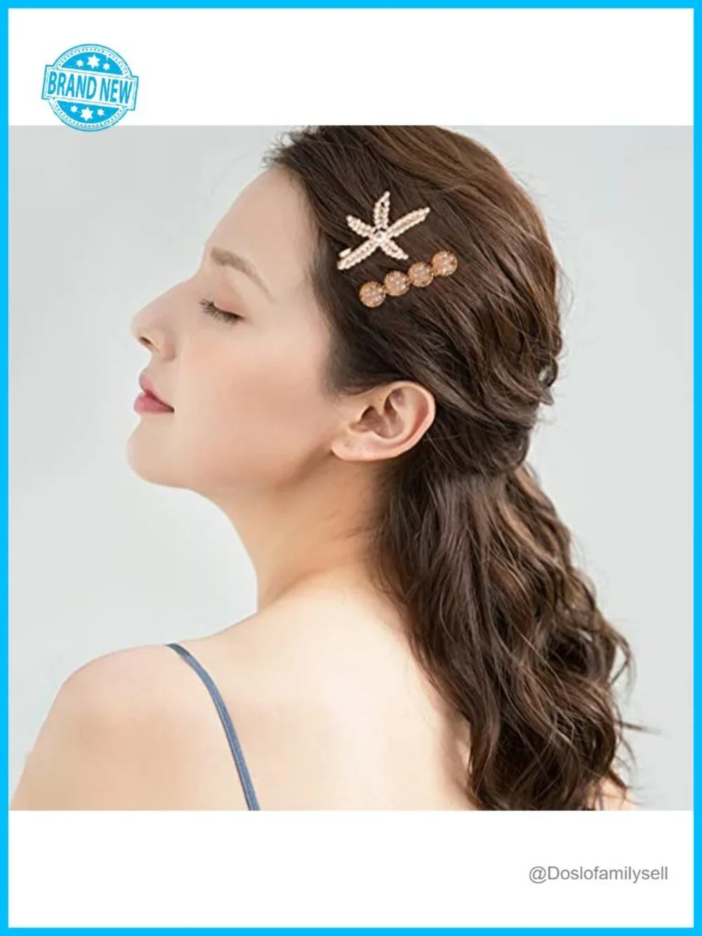20 Piece Pearl Acrylic Hair Clip Set Barrettes Bobby Pins Hair Accessories
